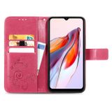 Peněženkové kožené pouzdro FOUR-LEAF na Xiaomi 12C – Růžová