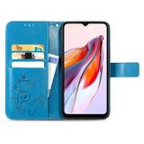 Peněženkové kožené pouzdro FOUR-LEAF na Xiaomi 12C – Modrá