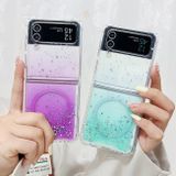 Pryžový Glitter kryt na Samsung Galaxy Z Flip 5 - Fialová