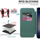 Peněženkové kožené pouzdro Rhombus Shield pro Samsung Galaxy S24 Plus 5G - Zelená