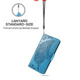 Peňeženkové kožené pouzdro na LG Q60 - Modrá
