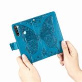 Peňaženkové kožené puzdro  Butterfly Love na Xiaomi Redmi Note modré-