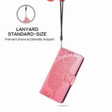 Peňaženkové kožené puzdro  Butterfly Love na Xiaomi Redmi Note -růžová