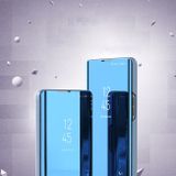 Knižkové pouzdro Electroplating Mirror na LG Q60 - Stříbrná