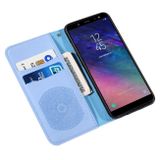 Peněženkové kožené pouzdro pro Samsung Galaxy A5 (2018) - Modrý