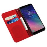 Peněženkové kožené pouzdro pro Samsung Galaxy A5 (2018) - Červený