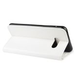 Peňaženkové kožené pouzdro na LG G8X - Bílá