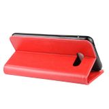 Peňaženkové kožené pouzdro na LG G8X - Červená