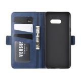 Peňaženkové kožené pouzdro na LG G8X - Modrá