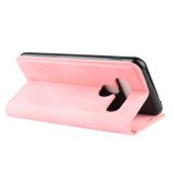 Peneženkové kožené pouzdro MAGNETIC na LG G8S - Ružová