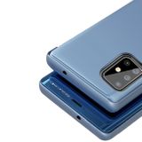Knižkové pouzdro Plated Mirror na Samsung Galaxy A51 -modrá