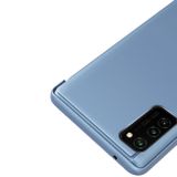 Knižková pouzdro Electroplating Mirror pro Samsung Galaxy A41- Modrý