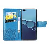 Peněženkové  pouzdro na Huawei P40 Pro -  Butterfly Love Flower -modrá