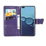 Peněženkové  pouzdro na Huawei P40 Pro -  Butterfly Love Flower -Dark Purple