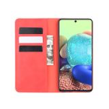 Peneženkové kožené pouzdro BUSINESS na Samsung Galaxy A71 5G - Červená