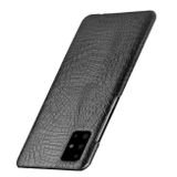 Kožený kryt CROCODILE na Samsung Galaxy A71 5G - Černá