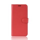 Peneženkové kožené pouzdro LITCHI na Samsung Galaxy A71 5G - Červená