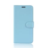 Peneženkové kožené pouzdro LITCHI na Samsung Galaxy A71 5G - Modrá