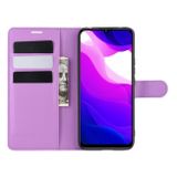 Peněženka kožené pouzdro pro Xiaomi Mi 10 Lite -fialová