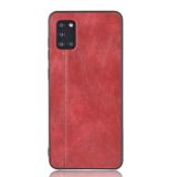 Kožený kryt na Samsung Galaxy A31 - Červený