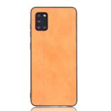 Kožený kryt na Samsung Galaxy A31 - Oranžový