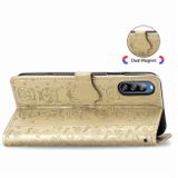 Peňaženkové kožené puzdro na Sony Xperia L4 -  Cat and Dog Gold