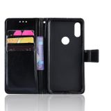 Peňaženkové kožené pouzdro Retro Crazy Horse  na Xiaomi 7-černá