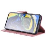 Peňeženkové kožené pouzdro na Samsung Galaxy A80 - Ružový