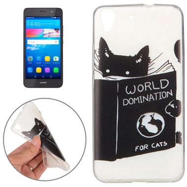Gumový kryt Black Cat Words na Huawei Y6