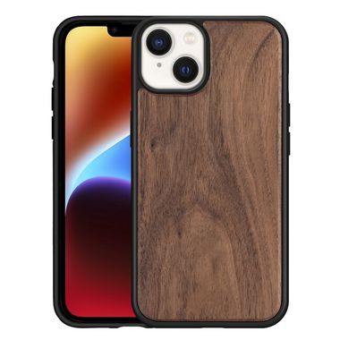 Dřevěný kryt SOLID pro iPhone 14 - Ořech