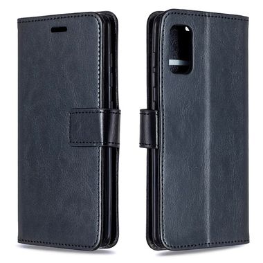 Peněženkové kožené pouzdro pro Samsung Galaxy A41-Černý