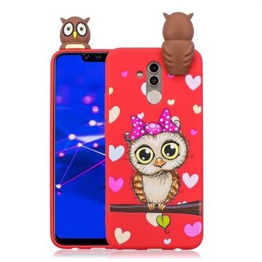 Gumový 3D kryt pro Huawei Mate 20 Lite - Red Owl
