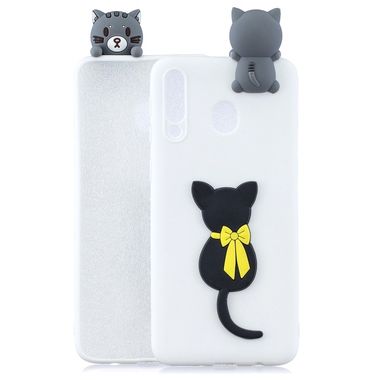 Gumový 3D kryt na Samsung Galaxy M20 - Little Black Cat
