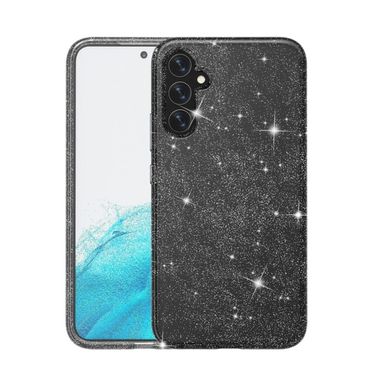 Gumový Glitter kryi pro Samsung Galaxy A34 5G - Černá