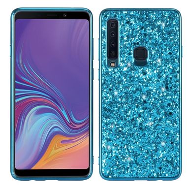 Gumový třpyt kryt na Samsung Galaxy A9 (2018) - Modrý