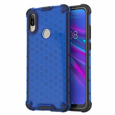 Gumový Honeycomb shockproof kryt na Huawei Y6 (2019)  - modrá
