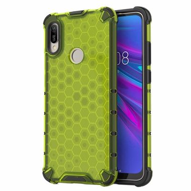 Gumový Honeycomb shockproof kryt na Huawei Y6 (2019)  - zelená