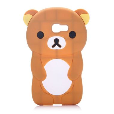 Gumový kryt 3D Bear Samsung Galaxy A3 (2017)- Brown