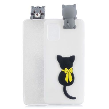 Gumový kryt 3D pro Samsung Galaxy A41 - Little Black Cat