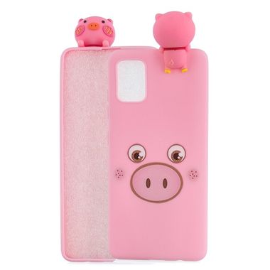 Gumový kryt 3D pro Samsung Galaxy A51 - Pink Pig