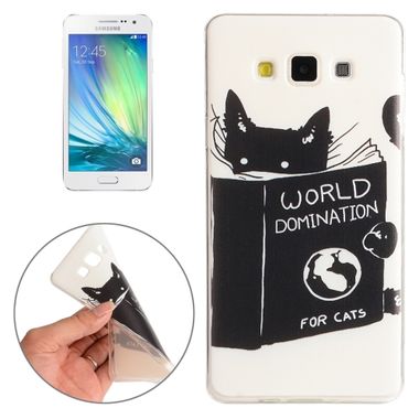Gumový kryt Black Cats Words na Samsung Galaxy A3