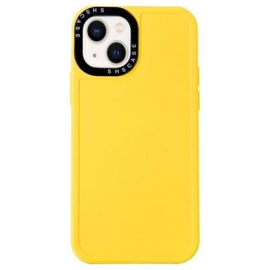 Gumový kryt BLACK LENS pro iPhone 14 - Žlutá