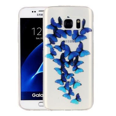 Gumový kryt Blue Butterflies na Samsung Galaxy S7