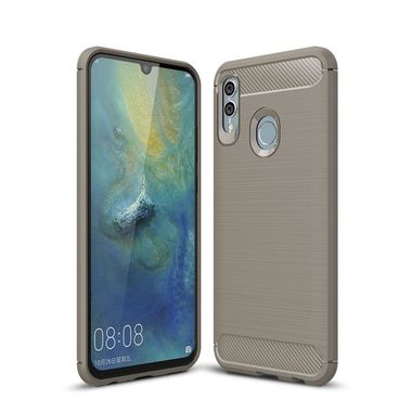 Gumený kryt na Brushed na Huawei P Smart (2019) / Honor 10 Lite- šedá