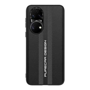 Gumový kryt CARBON na Huawei P50 - Černá