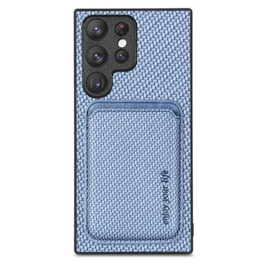 Gumový kryt CARBON pro Samsung Galaxy S23 Ultra 5G - Modrá