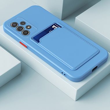 Pryžový kryt Card Contrast pro Samsung Galaxy A73 5G - Modrá obloha