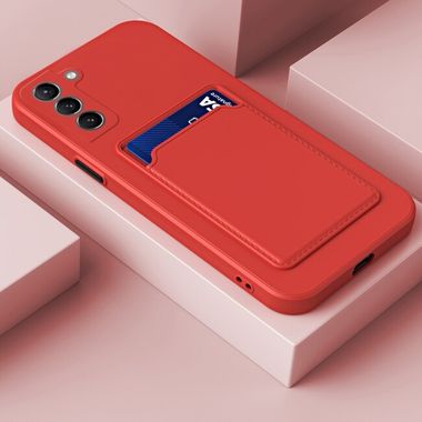 Gumový kryt CARD na Samsung Galaxy S21 FE - Červená