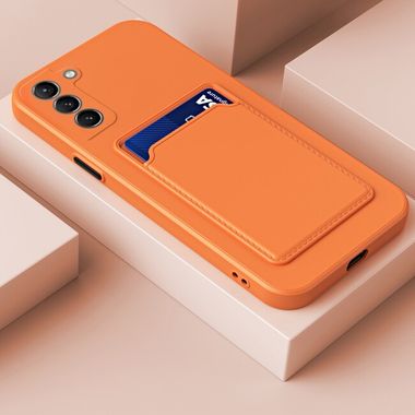 Gumový kryt CARD na Samsung Galaxy S21 FE - Oranžová