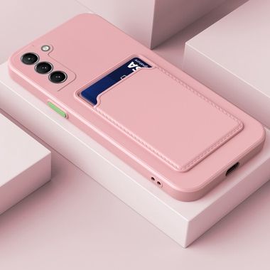 Gumový kryt CARD na Samsung Galaxy S21 FE - Ružová